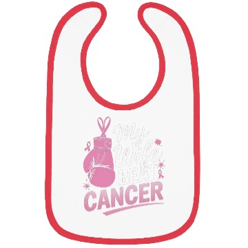 Discover My Wife Beat Cancer Breast Cancer Awareness Bibs
