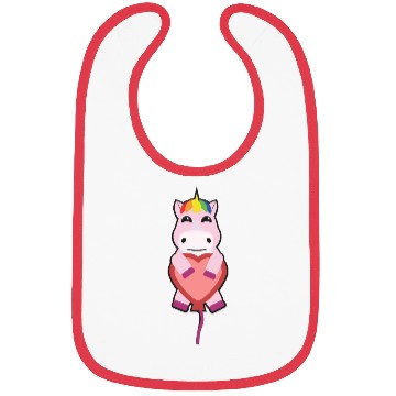 Discover Unicorn with a Heart Balloon Bibs