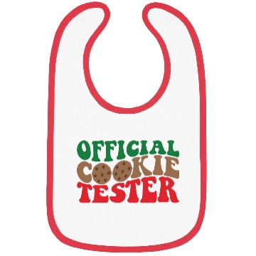 Discover Official Cookie Tester - funny Christmas design Bibs