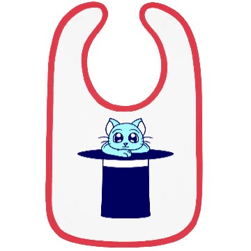 Discover Magical Enchanted Top Hat Cylinder Wizard Cat Sir Bibs