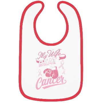 Discover My Wife Beat Cancer Breast Cancer Awareness Bibs