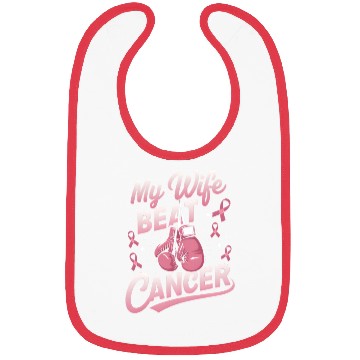 Discover My Wife Beat Cancer Breast Cancer Awareness Bibs