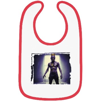 Discover Portrait full body zombie with gold crown Bibs