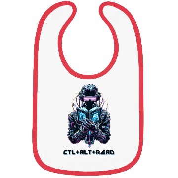 Discover Ctl+ Alt + Read Y2K Reading Book Lover Gift Bibs