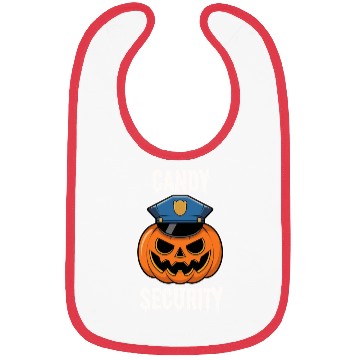 Discover Candy Security Halloween Bibs