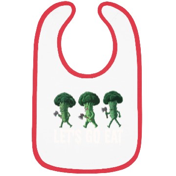 Discover Let's Go Eat Broccoli Attack Bibs