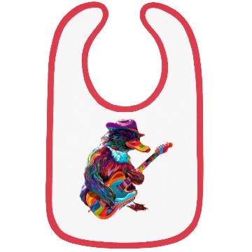 Discover Platypus Mammal Guitar Cowboy Hat Popart Bibs