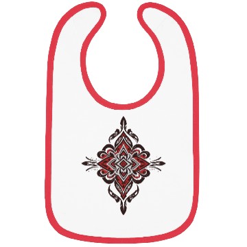 Discover Red and Black Tribal Shape Design Bibs