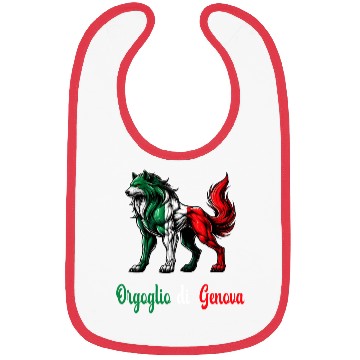 Discover The pride of Genoa Italy flag Bibs
