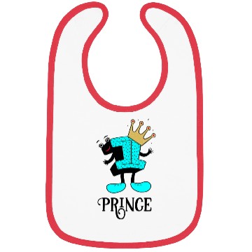 Discover Number one with crown Bibs
