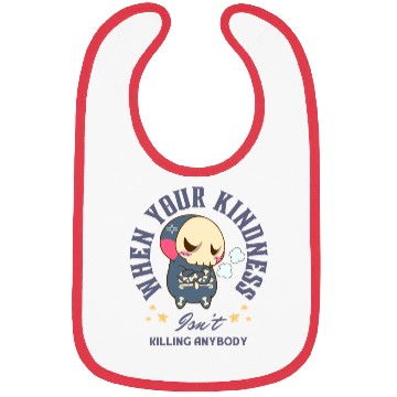 Discover Angry Skeleton Kindness Quote Art Bibs