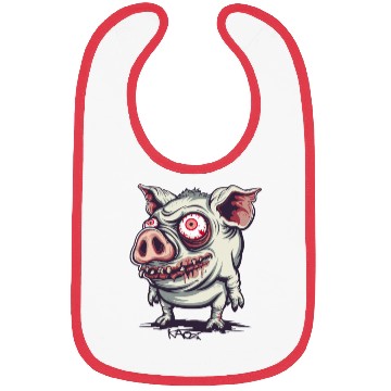 Discover Cute Ugly Zombie Pig Bibs