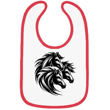 Discover Three Horse Heads With Elegant Wild Manes Bibs