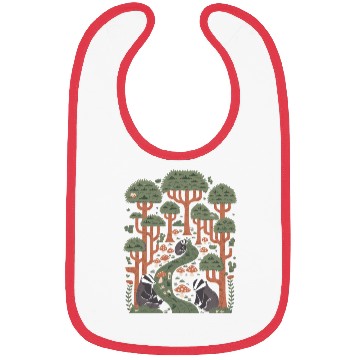 Discover Cottagecore enchanting Forest Badgers Bibs