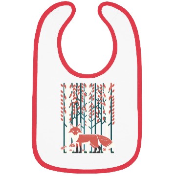 Discover Cottagecore Fox in enchanting Forest Bibs