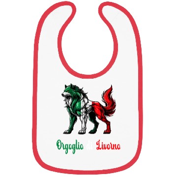 Discover The pride of Livorno Italy flag Bibs