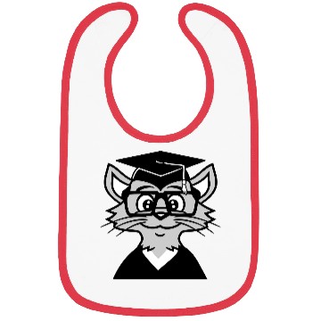 Discover College Degree Cat School-leaving Certificate Pass Bibs
