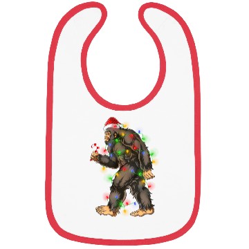Discover Bigfoot Sasquatch Yeti Candy Cane Christmas Bibs