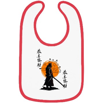 Discover samurai with his sword Bibs
