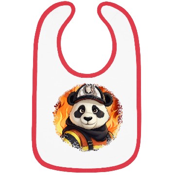 Discover Panda's Firefighter / Fireman Panda Bibs