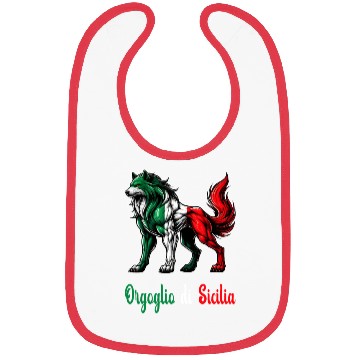 Discover The pride of Sicily Italy flag Bibs