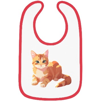 Discover A Cute Orange Cat Bibs