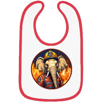 Discover Firefighter elephant Bibs