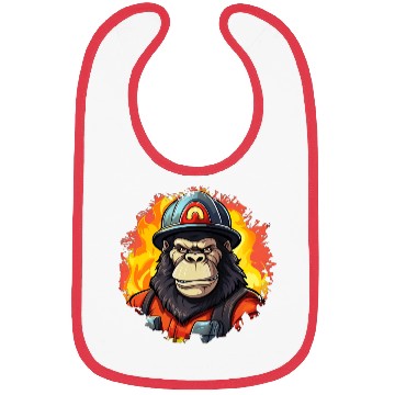 Discover Fireman monkey Bibs
