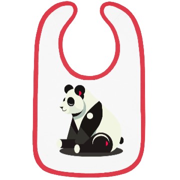 Discover Geometric Panda - Minimalist and Cute Bibs