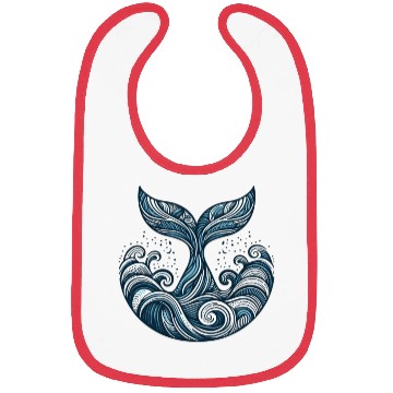 Discover Whale Tail and Waves Bibs
