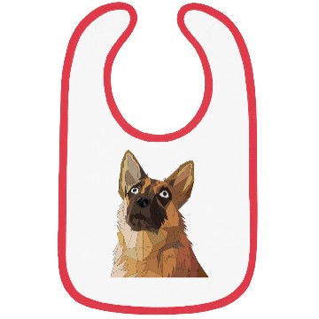 Discover Geometric German Shepherd Dog Art Bibs