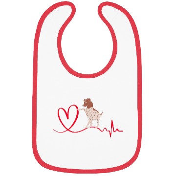 Discover Dog Heartbeat I Love My German Shorthaired Pointer Bibs