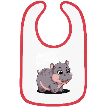 Discover Moo Deng Angry Potato Hippo Fun Bibs