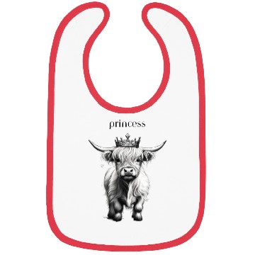 Discover Princess Highland Baby Cow Bibs