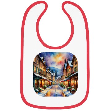 Discover Christmas Night Streets Bibs