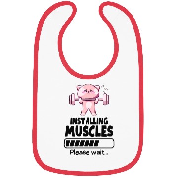 Discover Weightlifting Cat Installing Muscles Gym Bibs