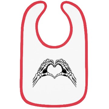 Discover Cute Skeleton Hand Heart Scary Hands Bibs