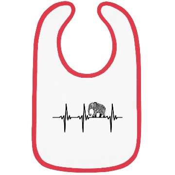 Discover Heartbeat For Large, Artistic Elephants Bibs