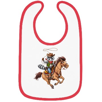 Discover Raccoon Cowboy Rodeo Bibs
