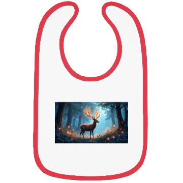 Discover Enchanted Deer in a Forest Bibs