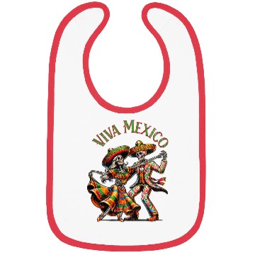 Discover Viva Mexico Dancing Skeletons Bibs