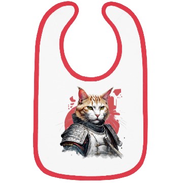 Discover Samurai Cat in Armor Bibs