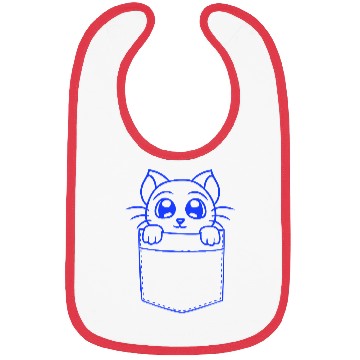 Discover Small Little Cute Cat Kitten In Chest Pocket Bag Bibs