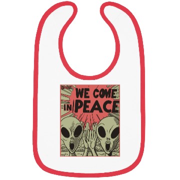 Discover Vintage Alien Invasion in Peace Bibs