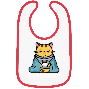 Discover Rest Mode Cat With Coffee Bibs