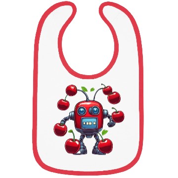 Discover Robot Cherry Bibs