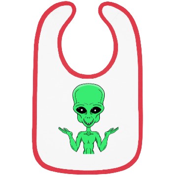 Discover A Green Alien in Doubt Bibs