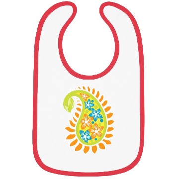 Discover Vibrant Floral Paisley Pattern Bibs