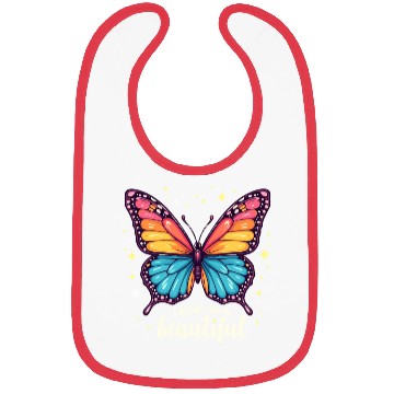 Discover Beautiful Change Butterfly Design Bibs