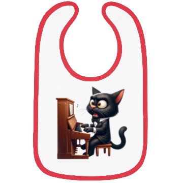 Discover Piano Prodigy Cat Bibs